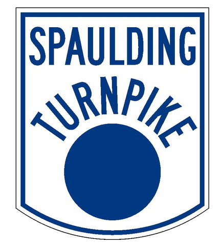 Spaulding Turnpike Sticker R3681 Highway Sign Road Sign