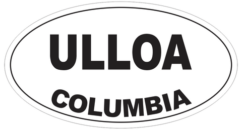 Ulloa Columbia Oval Bumper Sticker or Helmet Sticker D4744