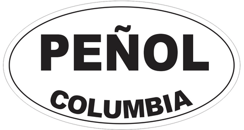 Penol Columbia Oval Bumper Sticker or Helmet Sticker D4230