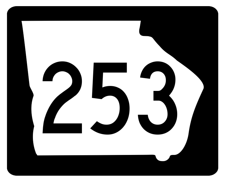 Georgia State Route 253 Sticker R3919 Highway Sign