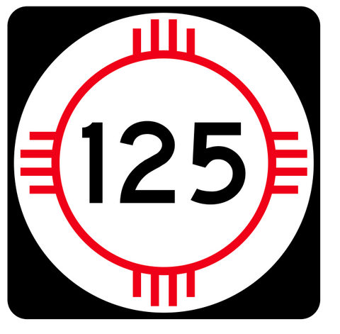 New Mexico State Road 125 Sticker R4145 Highway Sign Road Sign Decal