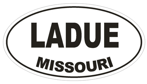 Ladue Missouri Oval Bumper Sticker or Helmet Sticker D1420 Euro Oval - Winter Park Products