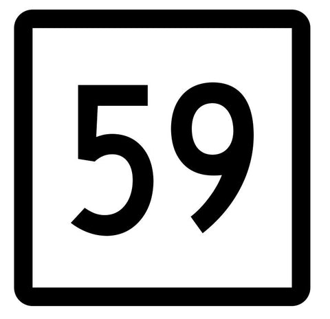 Connecticut State Highway 59 Sticker Decal R5091 Highway Route Sign