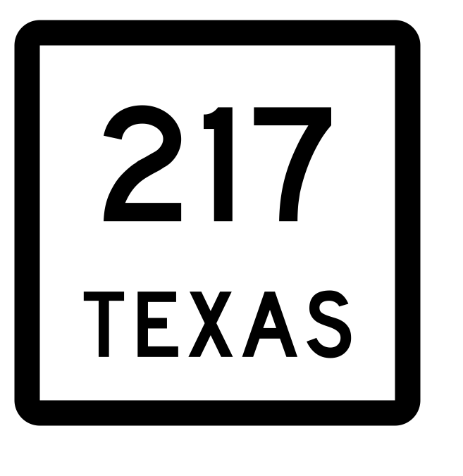Texas State Highway 217 Sticker Decal R2514 Highway Sign