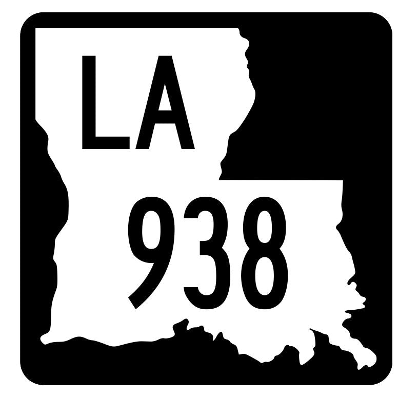 Louisiana State Highway 938 Sticker Decal R6206 Highway Route Sign