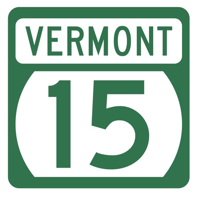 Vermont State Highway 15 Sticker Decal R5275 Highway Route Sign