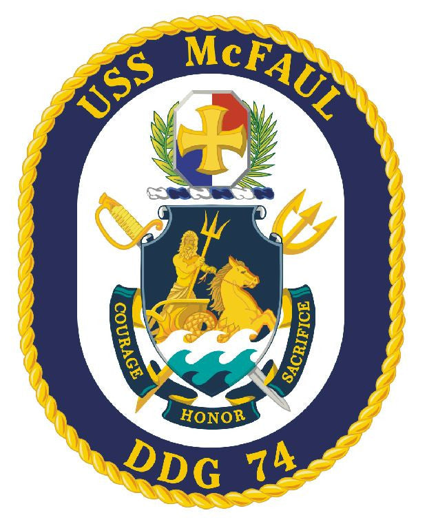 USS Mcfaul Sticker Military Armed Forces Navy Decal M177 - Winter Park Products