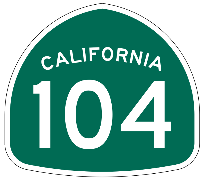 California State Route 104 Sticker Decal R1183 Highway Sign - Winter Park Products