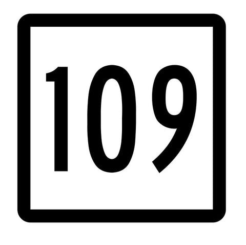 Connecticut State Highway 109 Sticker Decal R5127 Highway Route Sign