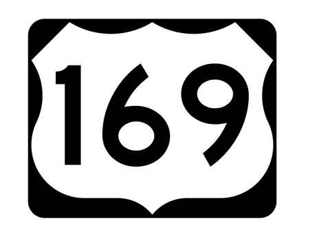 US Route 169 Sticker R2124 Highway Sign Road Sign - Winter Park Products