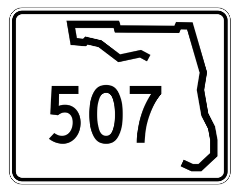 Florida State Road 507 Sticker Decal R1590 Highway Sign - Winter Park Products