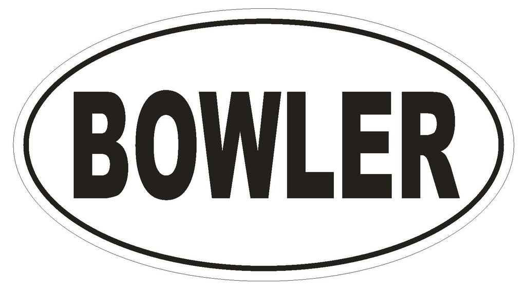 BOWLER Oval Bumper Sticker or Helmet Sticker D1910 Euro Oval - Winter Park Products