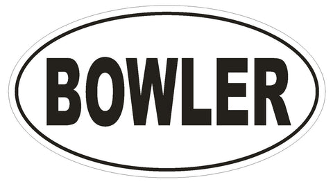 BOWLER Oval Bumper Sticker or Helmet Sticker D1910 Euro Oval - Winter Park Products