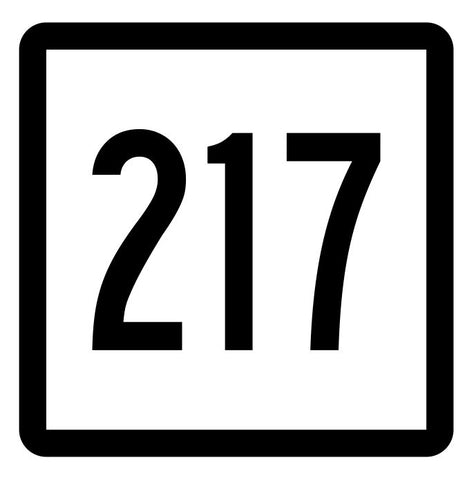 Connecticut State Route 217 Sticker Decal R5220 Highway Route Sign