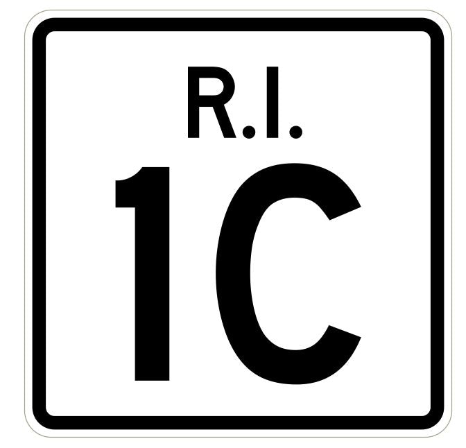 Rhode Island State Road 1A Sticker R4213 Highway Sign Road Sign Decal