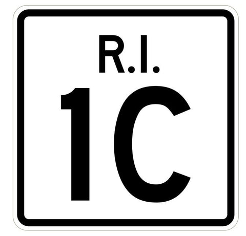 Rhode Island State Road 1A Sticker R4213 Highway Sign Road Sign Decal