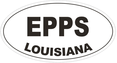 Epps Louisiana Oval Bumper Sticker or Helmet Sticker D3829