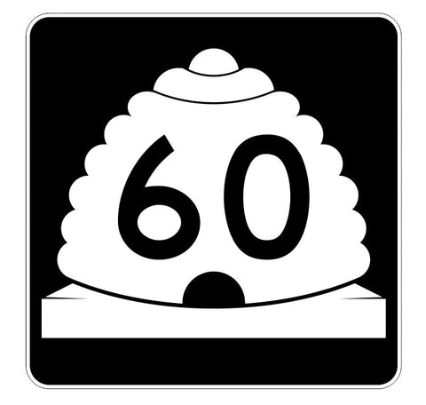 Utah State Highway 60 Sticker Decal R5396 Highway Route Sign