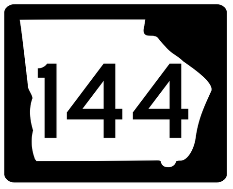 Georgia State Route 144 Sticker R3810 Highway Sign