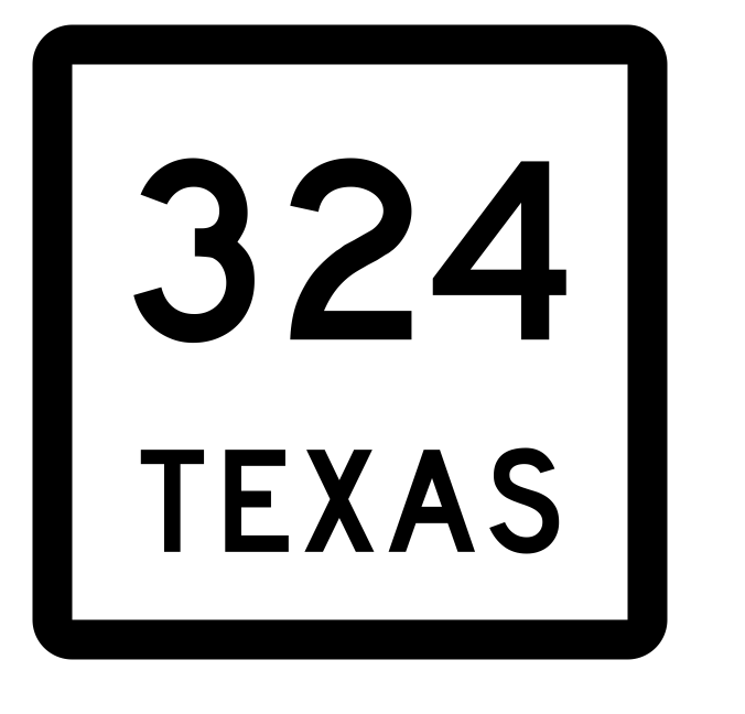 Texas State Highway 324 Sticker Decal R2619 Highway Sign