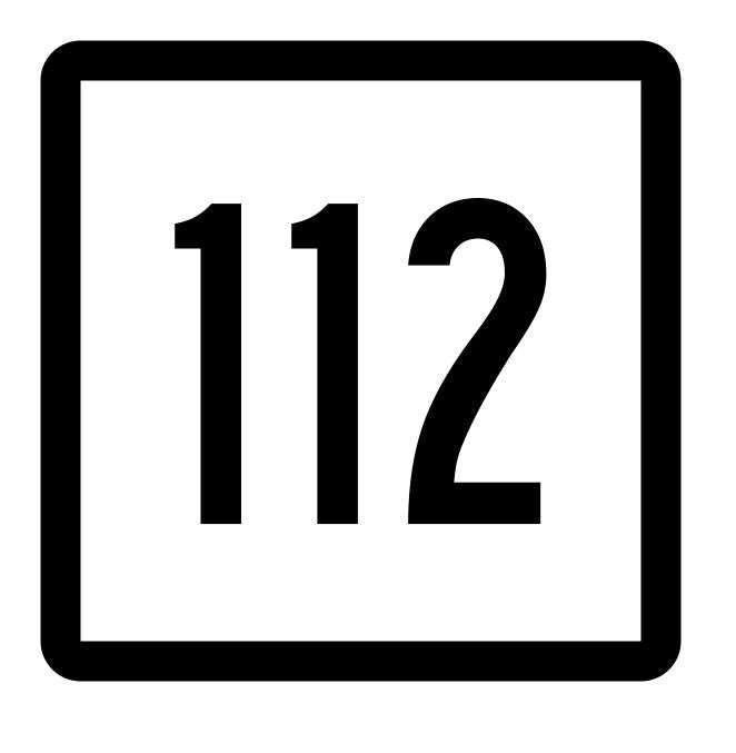 Connecticut State Highway 112 Sticker Decal R5130 Highway Route Sign