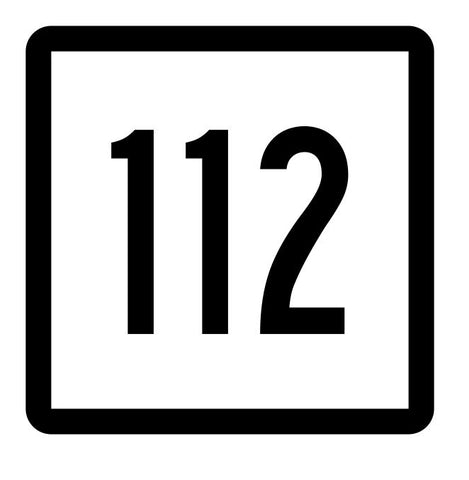 Connecticut State Highway 112 Sticker Decal R5130 Highway Route Sign
