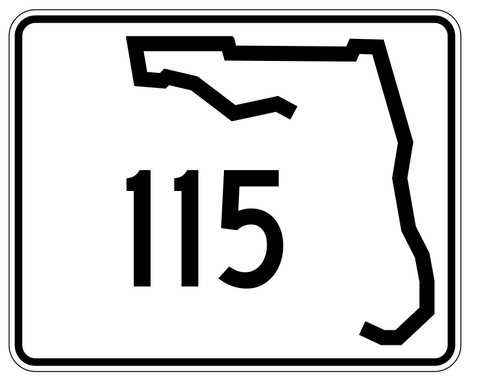 Florida State Road 115 Sticker Decal R1439 Highway Sign - Winter Park Products