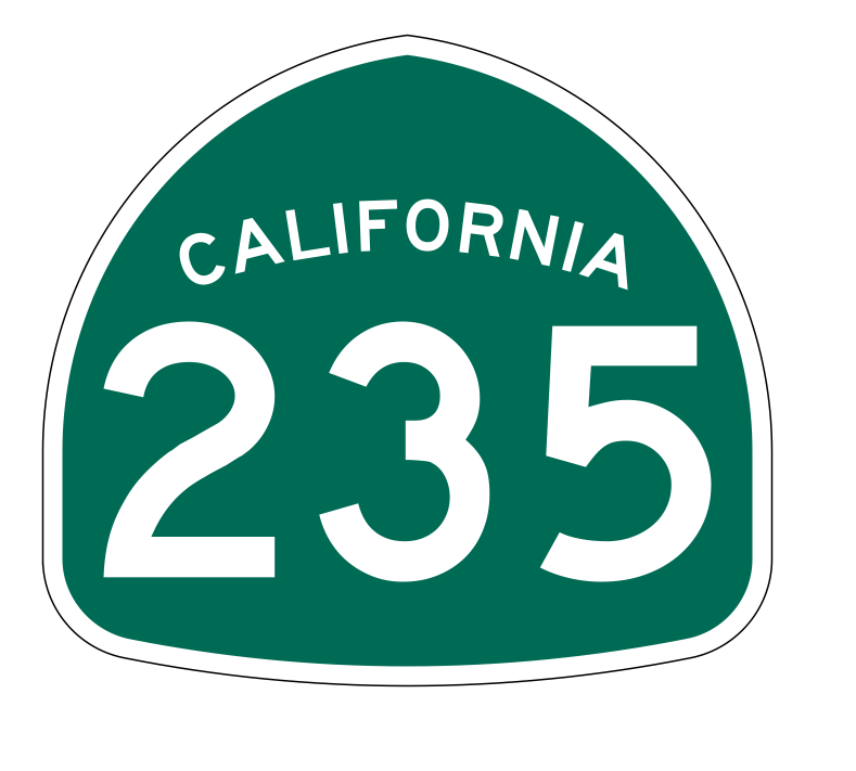 California State Route 235 Sticker Decal R1291 Highway Sign - Winter Park Products