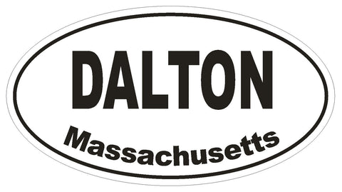 Dalton Massachusetts Oval Bumper Sticker or Helmet Sticker D1435 Euro Oval - Winter Park Products