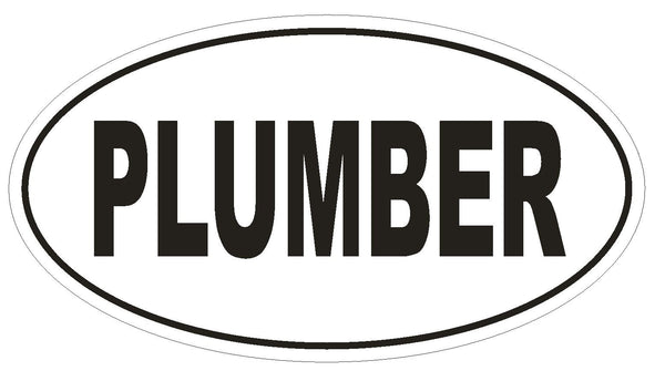 PLUMBER Oval Bumper Sticker or Helmet Sticker D1800 Euro Oval – Winter ...