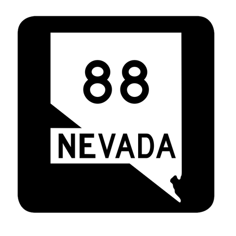 Nevada State Route 88 Sticker R2975 Highway Sign Road Sign