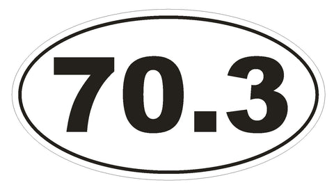 70.3 Oval Bumper Sticker or Helmet Sticker D150 Euro Oval Iron Man - Winter Park Products