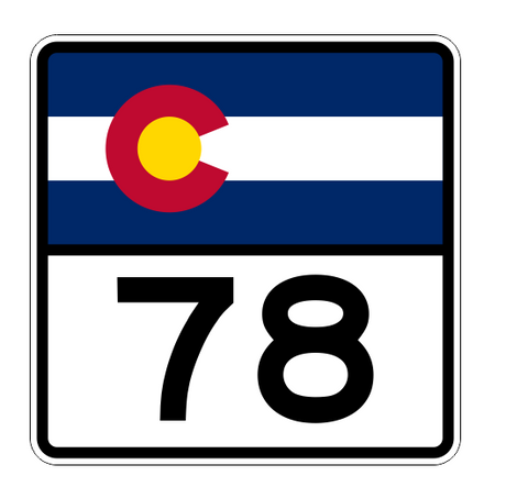 Colorado State Highway 78 Sticker Decal R1821 Highway Sign - Winter Park Products