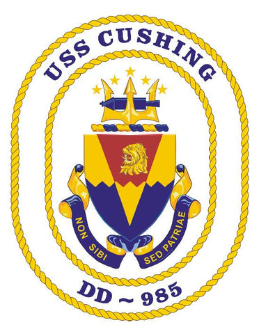 USS Cushing Sticker Military Armed Forces Navy Decal M173 - Winter Park Products