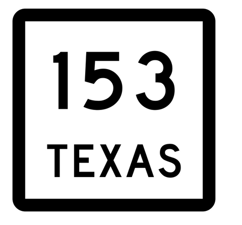Texas State Highway 153 Sticker Decal R2452 Highway Sign - Winter Park Products
