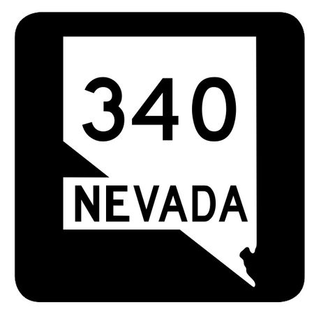 Nevada State Route 340 Sticker R3038 Highway Sign Road Sign