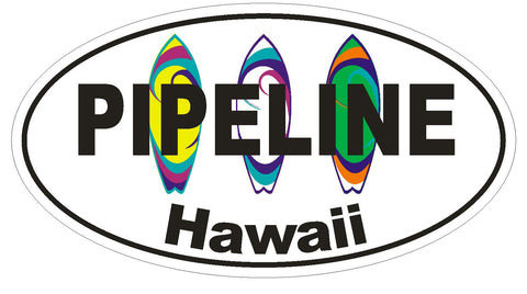 Pipeline Hawaii Oval Bumper Sticker or Helmet Sticker D1342 Surf Surfing Surfer - Winter Park Products