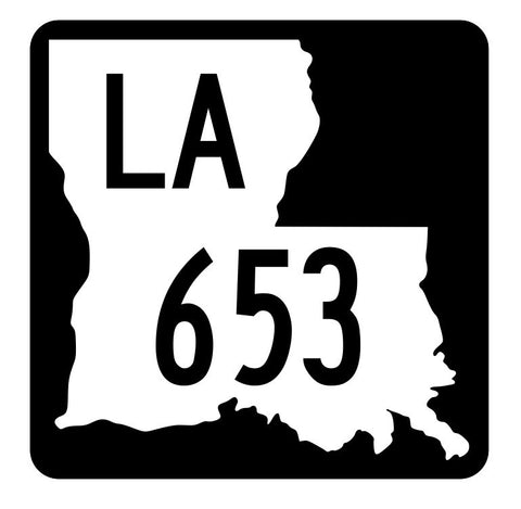 Louisiana State Highway 653 Sticker Decal R6033 Highway Route Sign