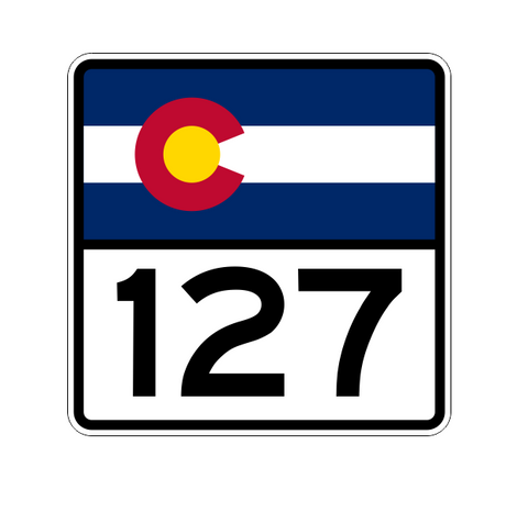 Colorado State Highway 127 Sticker Decal R1851 Highway Sign - Winter Park Products