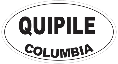 Quipile Columbia Oval Bumper Sticker or Helmet Sticker D4485