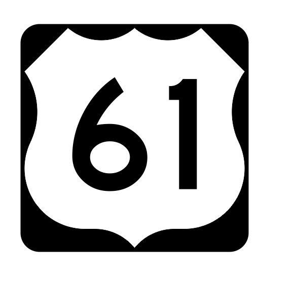 US Route 61 Sticker R1921 Highway Sign Road Sign - Winter Park Products