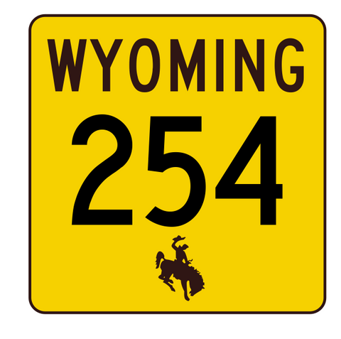 Wyoming Highway 254 Sticker R3486 Highway Sign