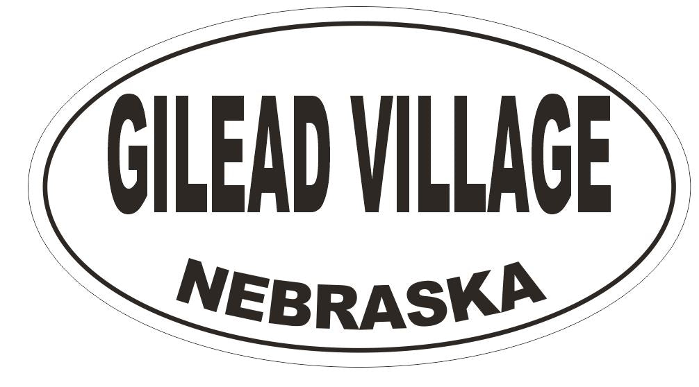 Gilead Village Nebraska Oval Bumper Sticker or Helmet Sticker D5044 Oval