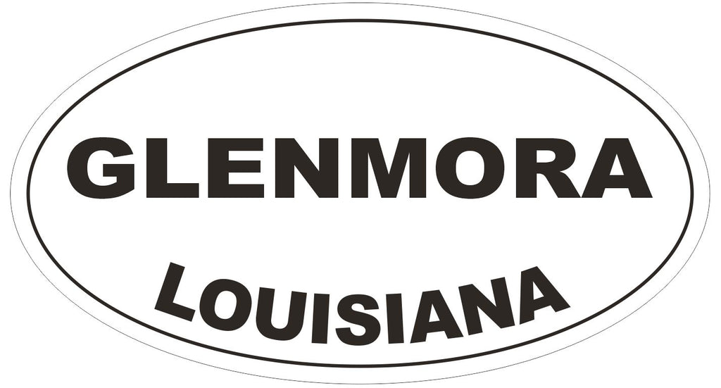 Glenmora Louisiana Oval Bumper Sticker or Helmet Sticker D3926