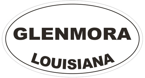 Glenmora Louisiana Oval Bumper Sticker or Helmet Sticker D3926