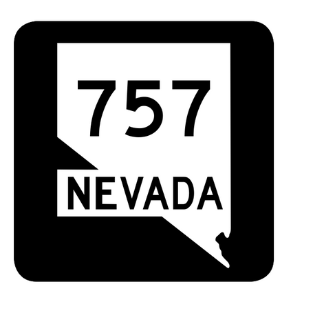 Nevada State Route 757 Sticker R3134 Highway Sign Road Sign
