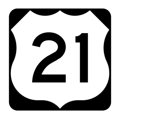 US Route 21 Sticker R1889 Highway Sign Road Sign - Winter Park Products