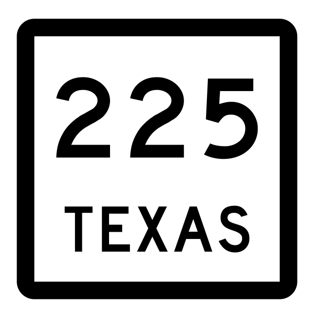 Texas State Highway 225 Sticker Decal R2522 Highway Sign