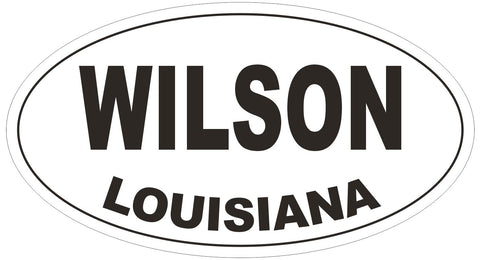 Wilson Louisiana Oval Bumper Sticker or Helmet Sticker D3882