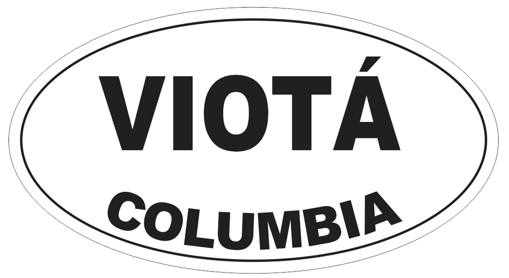 Viota Columbia Oval Bumper Sticker or Helmet Sticker D4512